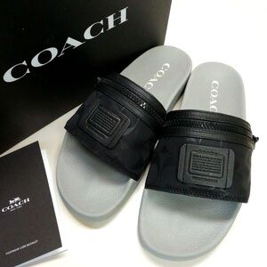 Coach Black and Gray Men's Sandals
